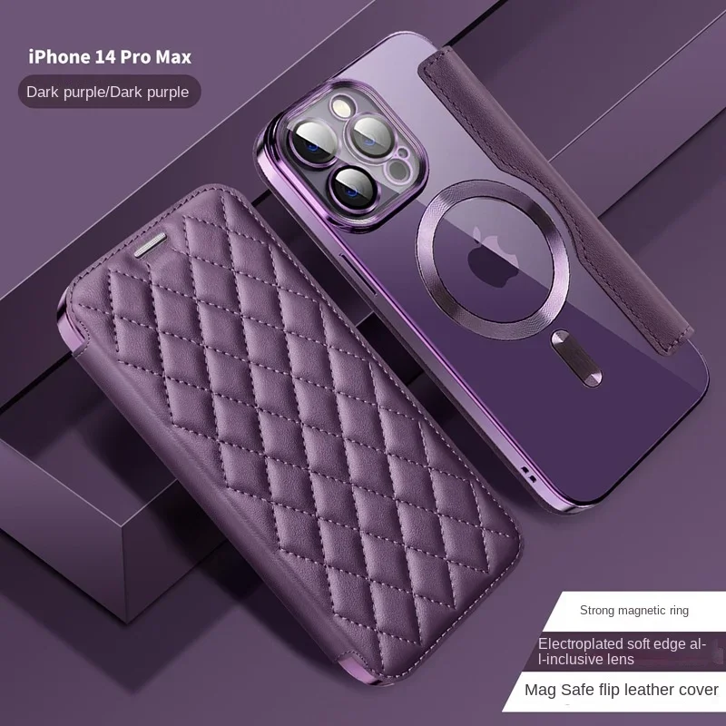 

Магнитный флип-чехол из овечьей кожи для Iphone 15 14 Plus 13 12 11 Pro Max