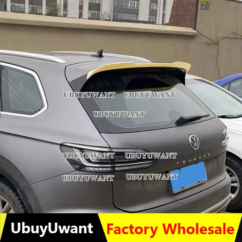 

For VW VOLKSWAGEN NEW TOURAEG 2019-2023 High Quality abs glossy blackCarbon Fiber COLOR Rear Wing Trunk Lip Spoiler