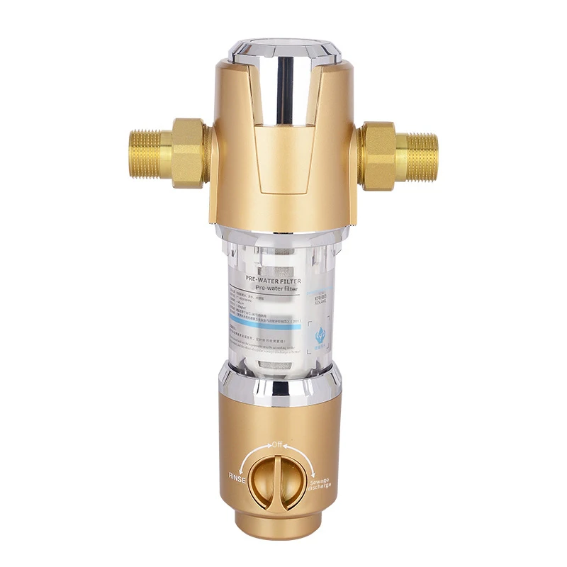 

Pre-filter high flow home filter backwashing tap water well water pure copper filter stainless steel cartridge 4000L/H