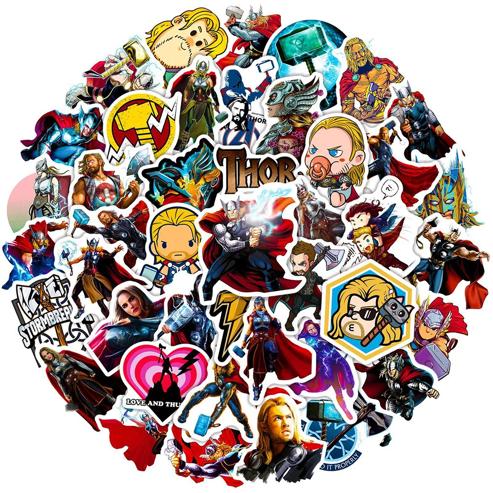 

10/30/50pcs Marvel Movies Thor: Love and Thunder Stickers The Avengers Super Hero Decal Skateboard Laptop Car Sticker Kid Toy