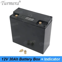 turmera 12v 30a battery box storage box with voltage display can build 48piece 18650 battery for uninterrupted power supply use