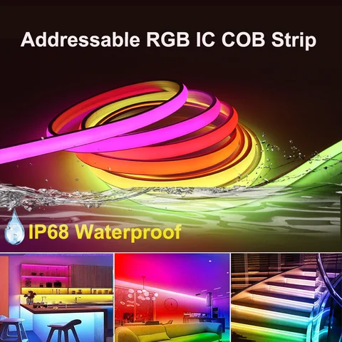 FOB COB RGB адресная светодиодная лента 24В 1 метр