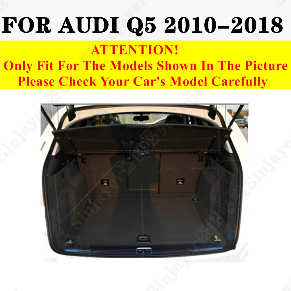 Фото Высокий боковой коврик в багажник автомобиля для AUDI Q5 2018 2017 2016 15-2010 XPE Защитная крышка заднего багажника Подставка для багажника Коврик для багажа №2