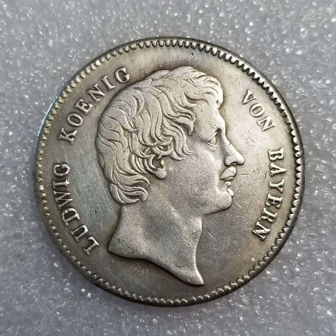 

Немецкая игра 1828, Золотая и серебряная искусственная монета, украшение для дома, волшебная монета, счастливое удачу, игрушечные монеты, рожд...