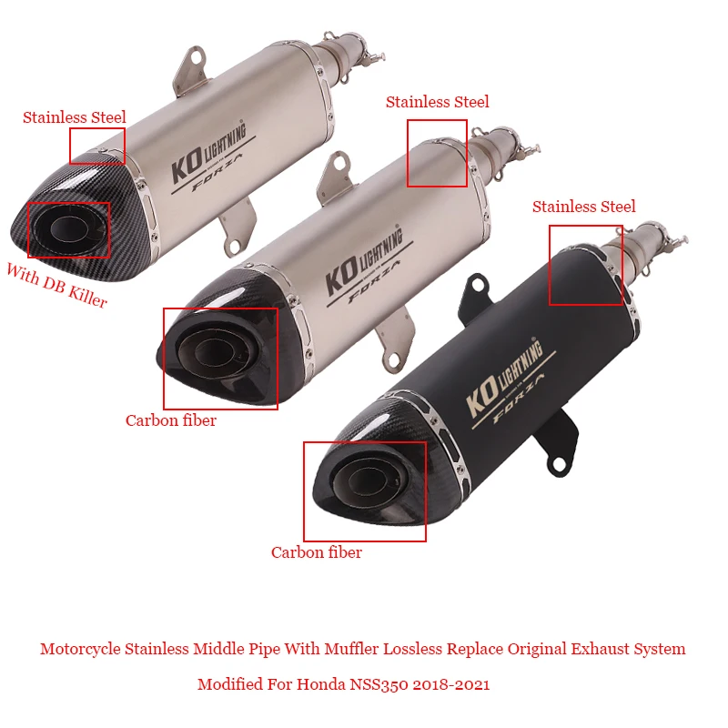 Соединение средней трубы мотоцикла выхлопная мощность система убийцы дБ удалить