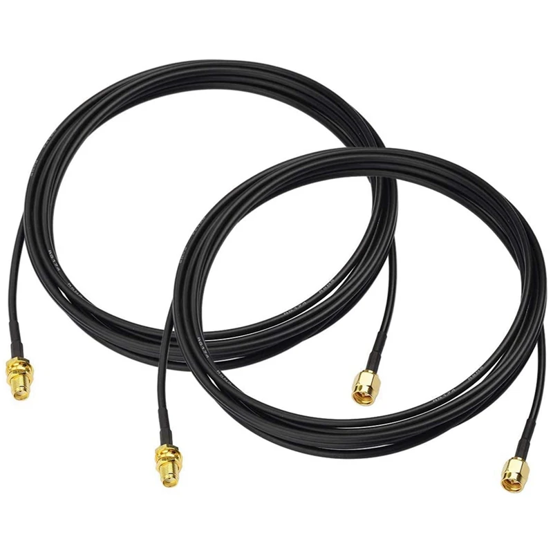 

2 Pcs 4G Antenna SMA Extension Cable SMA Male To SMA Female Bulkhead Mount RG174 Antenna Extension Cable 3Meter/9.84Ft