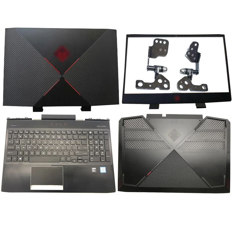 

NEW For HP Omen 15-DC 15-dc1055TX Laptop LCD Back Cover/Front Bezel/Hinges/Palmrest/Bottom Case L30195-001 L30194-001