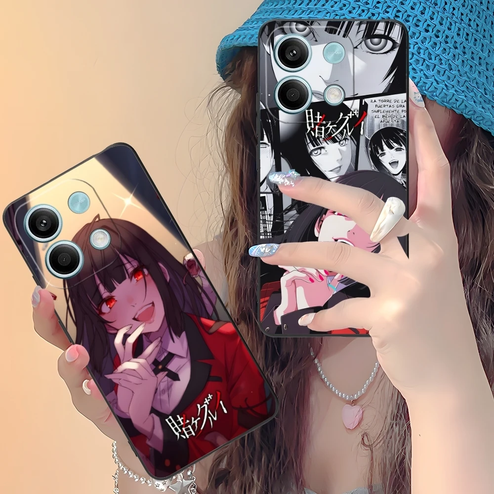 Чехол для мобильного телефона Kakegurui Yumeko Xiaomi Redmi 14 13 13C 12 12C 10 10C A1 A2 A3 Plus 5G черный