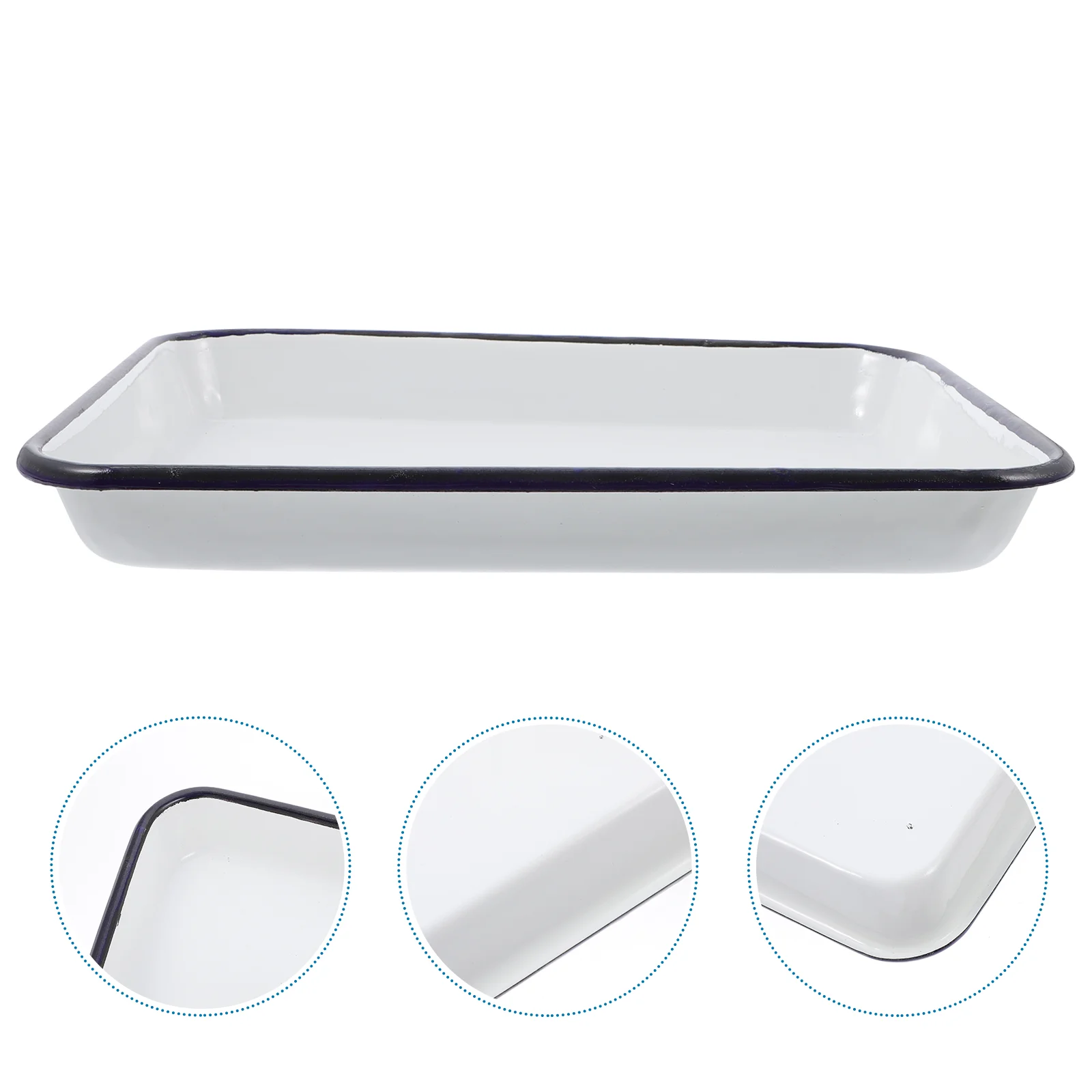 

Table Trays Experimental Enamel Square Plate Laboratory Accessories Chinese Style