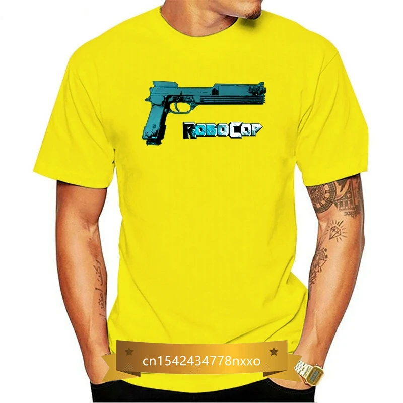 

Robocop Men'S Short Sleeve T-Shirt Natural The Auto-9 Harajuku Tee Shirt