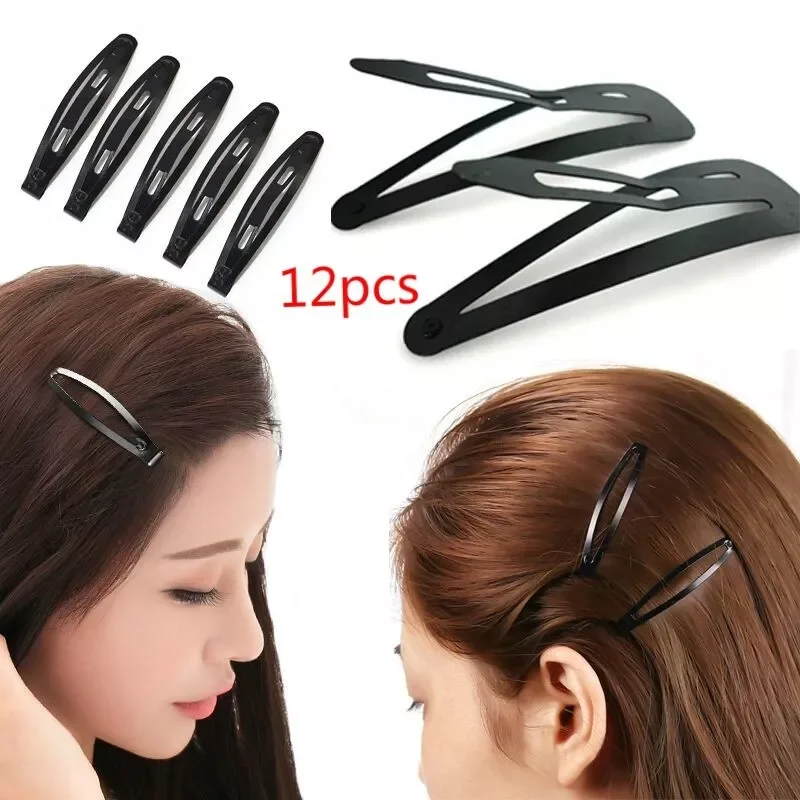 

Simple Black Straight Hair clips for women girls Hairpins Scrunchie snap hair clips Barrettes Dress girls hair accessories