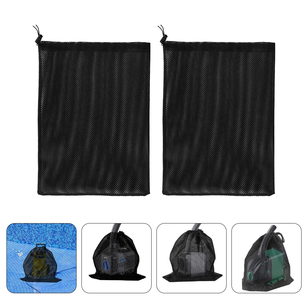 

2Pcs Pond Pump Bags Filter Mesh Bag Drawstring Pump Net Bag Pump Mesh Pouch