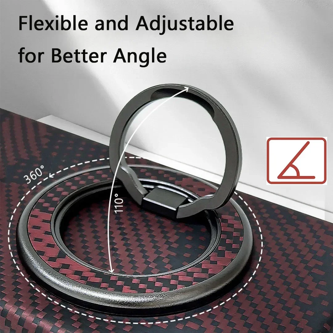 Натуральный арамидный металлический вращающийся на 360° кольцевой держатель из