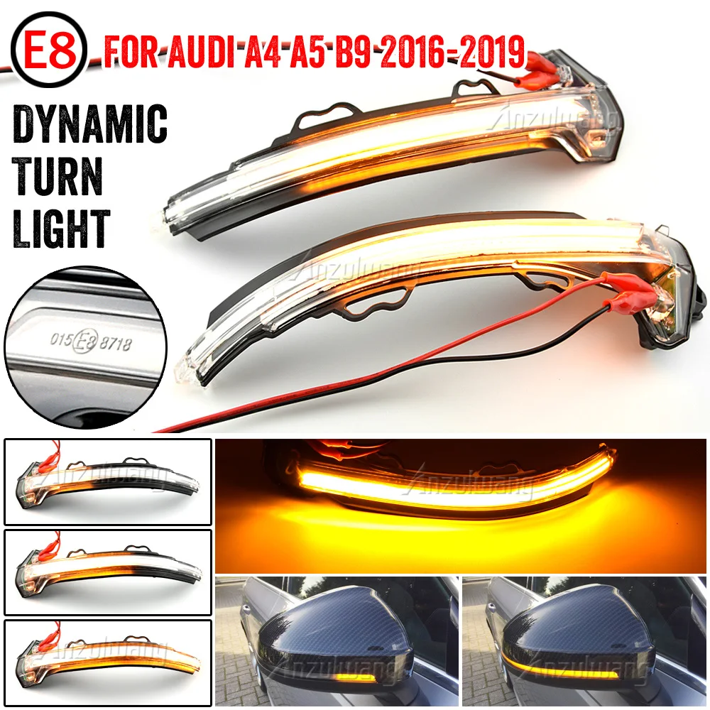 

Car Accessories Mirror Indicator Sequential Flashing Lamp LED Dynamic Turn Signal Light For Audi A4 A5 B9 S4 S5 RS5 2017-2019