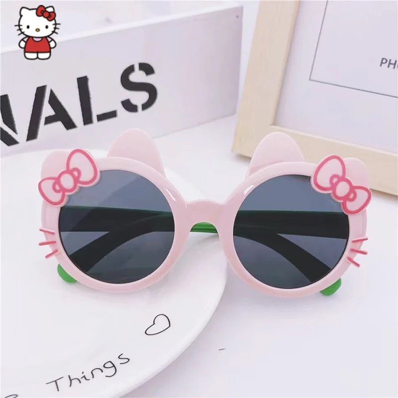 

Sanrio Kawaii очки Hello Kittys Y2K милые летние аниме солнцезащитные очки для студентов детей Защита от УФ-лучей солнцезащитные очки игрушки для девочек