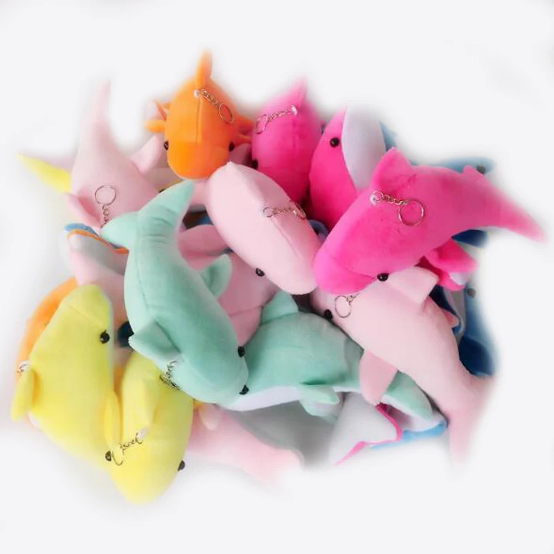 

2 шт., мягкие плюшевые брелоки в виде дельфина, 10 см, 18 см