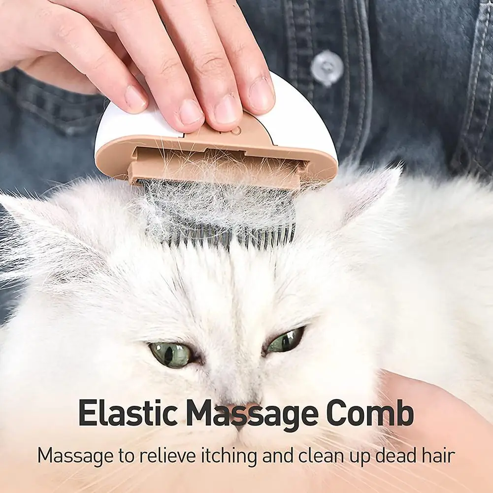 

Pet Grooming Comb Cat Dog Hair Removal Comb Portable Massage Shedding Brush Cleaning Tools