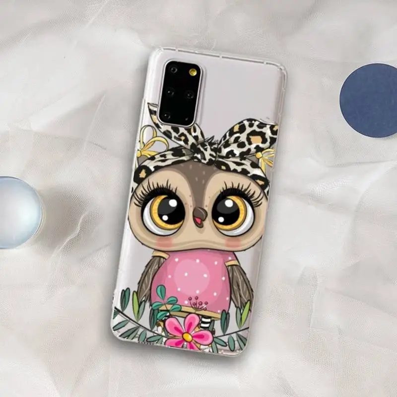 owl girl cartoon Phone Case for Samsung S20 ULTRA S30 for Redmi 8 for Xiaomi Note10 for Huawei Y6 Y5 cover