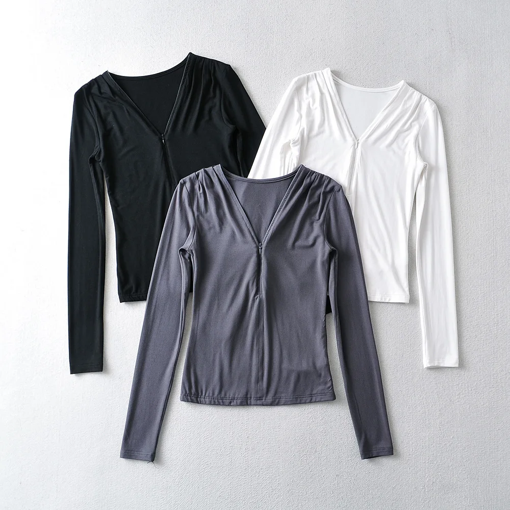 

2022 New Spring Summer Women Female Sexy Polyester Tshirt Brand Blouse Outwear