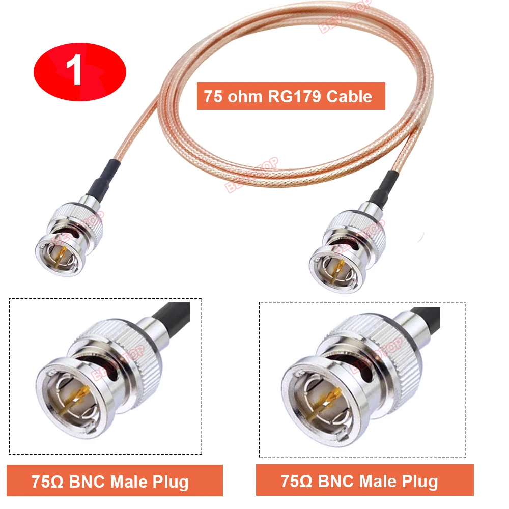 

BEVOTOP BT1197-RG179 BNC-BNC конвертер адаптер кабель 15см