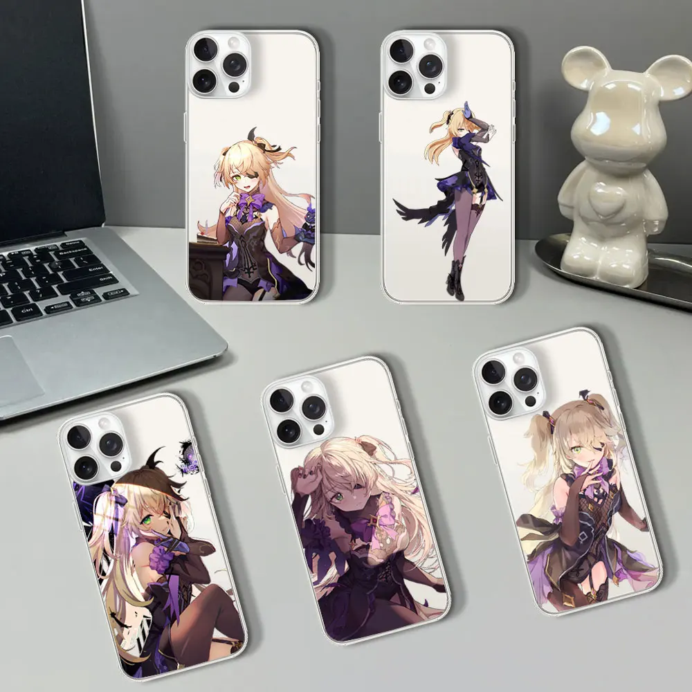 Чехол для телефона iPhone 12 11 13 14 15 16 F-Fischl Game Von L-Luftschloss N-Narfidort Max Pro Plus прозрачный