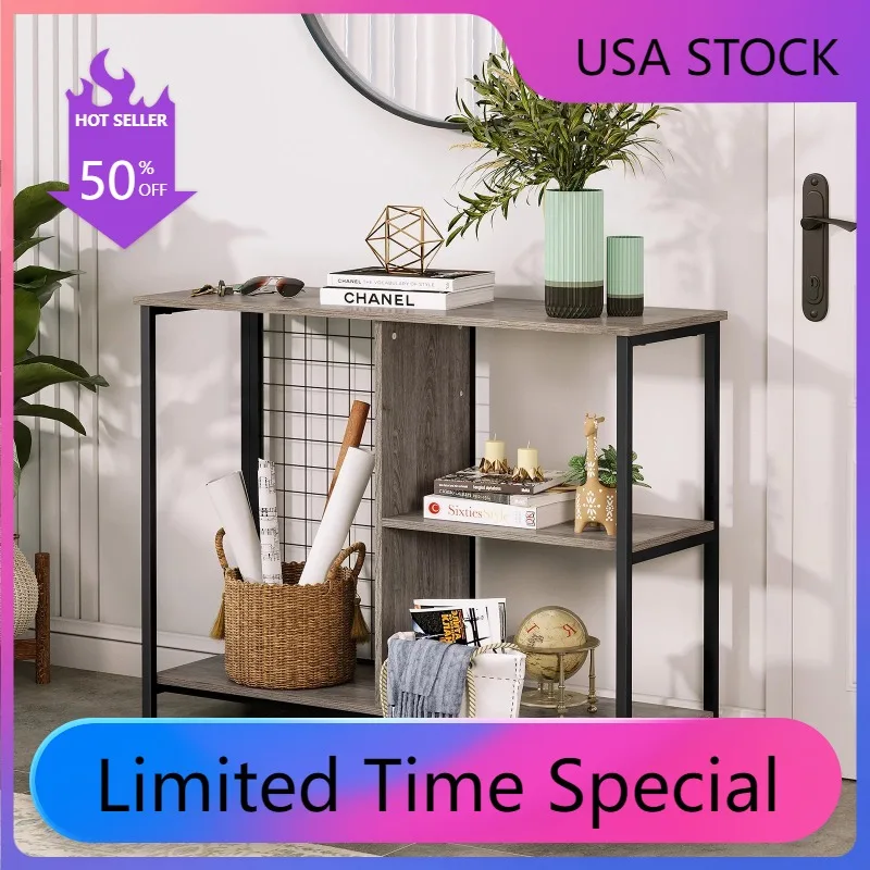 

3-х уровневый консольный столик для гостиной, промышленные узкие диванные столы для прихожей, передней прихожей, дивана для прихожей