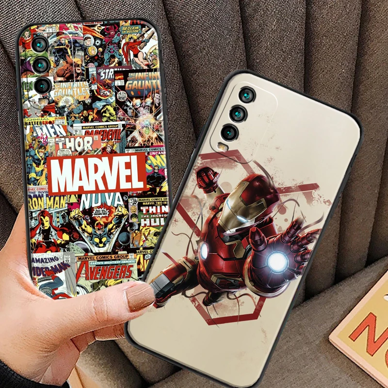 

Marvel Comics Logo Phone Cases For Xiaomi Redmi 9C 8A 7A 9AT 7 8 2021 7 8 Pro Note 8 9 9T 8T Carcasa Coque Back Cover