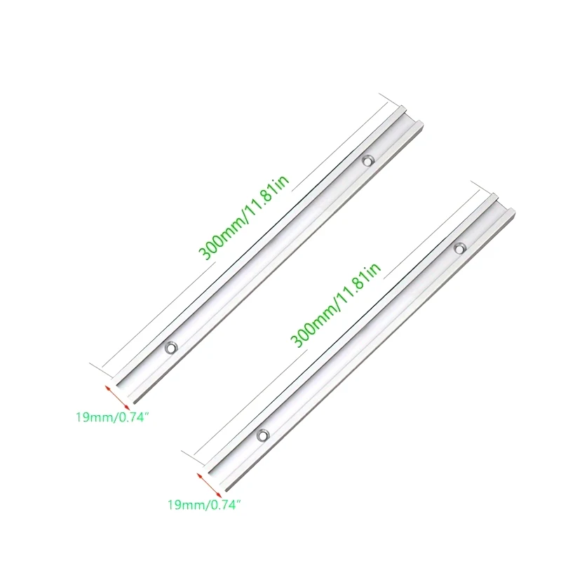 

2 шт. Алюминиевые Т-образные направляющие для деревообработки 19T