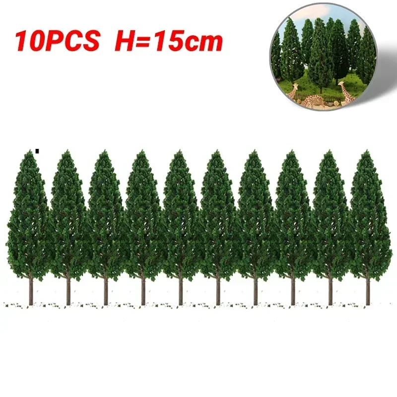 

Миниатюрные модели деревьев, пластик, зеленый, 5 шт.