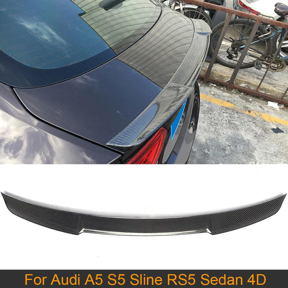 

Carbon Fiber Car Rear Trunk Lip Wing Spoiler For Audi A5 Sline S5 Sedan 4 Door 2012-2016 Non Hatchback Rear Trunk Spoiler Wing