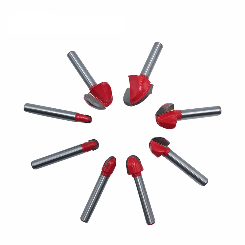 

1/4 Handle Round Bottom Round Head Lacing Milling Cutter For Woodworking Half Round Relief Milling Cutter Hand Tools