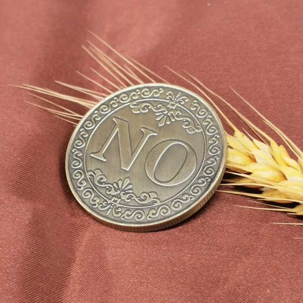 Памятная бронзовая монета Да или нет сувенирные невалютные монеты игра новинка