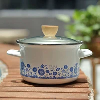 new enamel pot kitchen household soup pot stew pot noodle pot hot pot with lid convenient large capacity pots for cooking