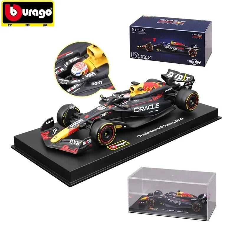 Новый оригинальный Bburago 1:43 F1 Red Bull Rb20 2024 твердый переплет # Max Verstappen 11 Литая под