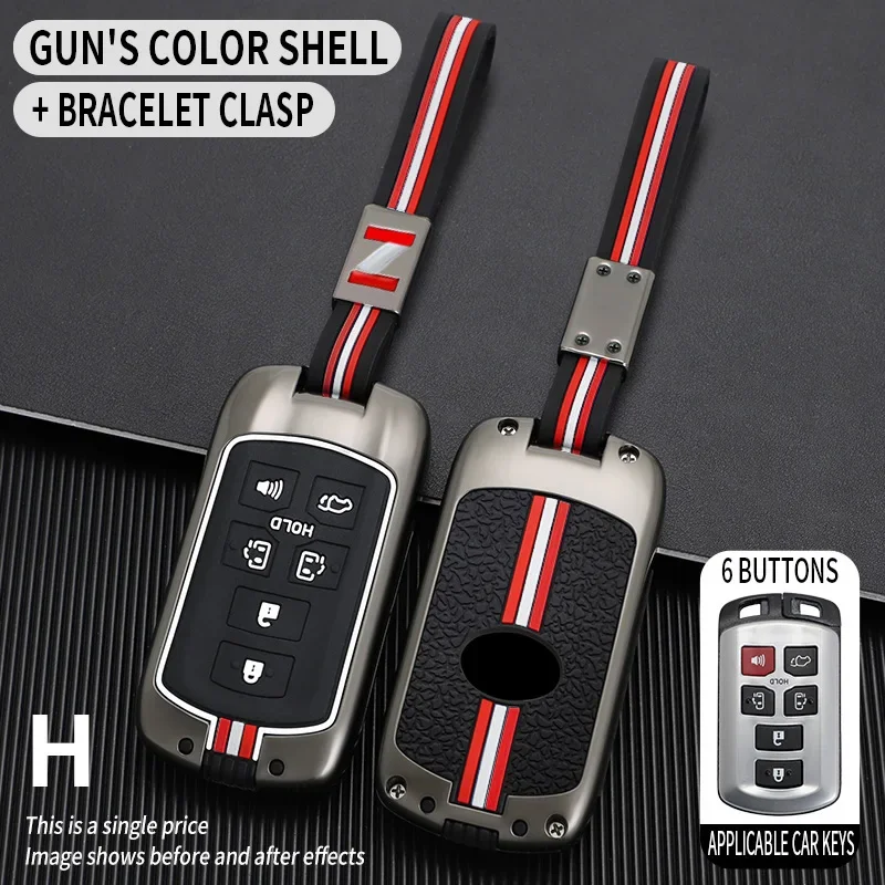 

6 бутылок для Toyota Sienna Se Tacom 2015 2016 2017 2018 2019 2020, металлический чехол для ключей от автомобиля, чехол для ключей, автомобильный брелок, аксессуары