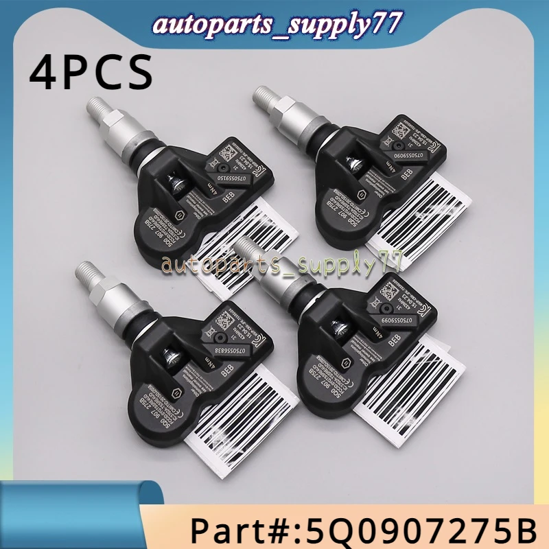 

Датчик контроля давления в шинах 4х, TPMS 5Q0907275 5Q0907275B для Audi Skoda Bentley Bentayga Porsche Volkswagen Beetle Golf