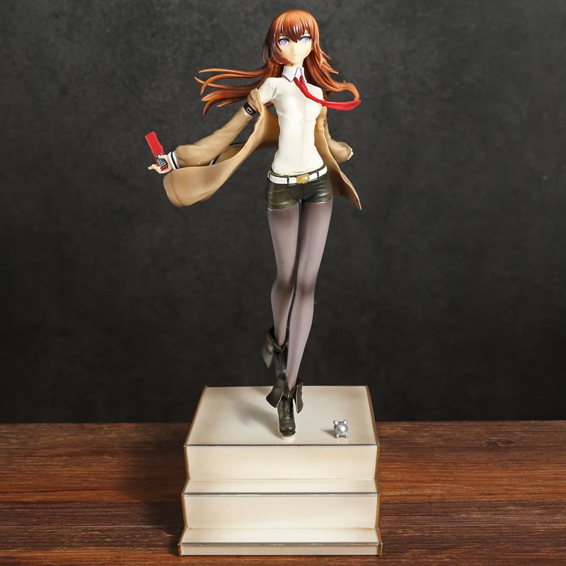 Steins Gate Makise Kurisu Laboratory Member 004 1/8 Scale PVC Figure Model Anime Collection Toy Gift