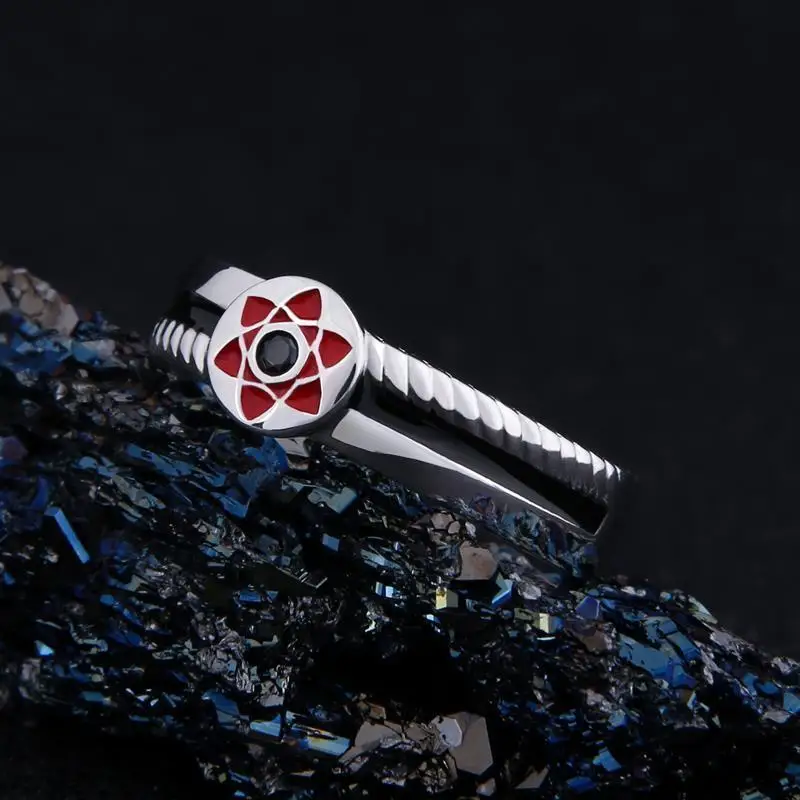 Аниме Учиха сасуке Шаринган Hatake Kakashi Uzumaki Косплей кольцо на палец регулируемые