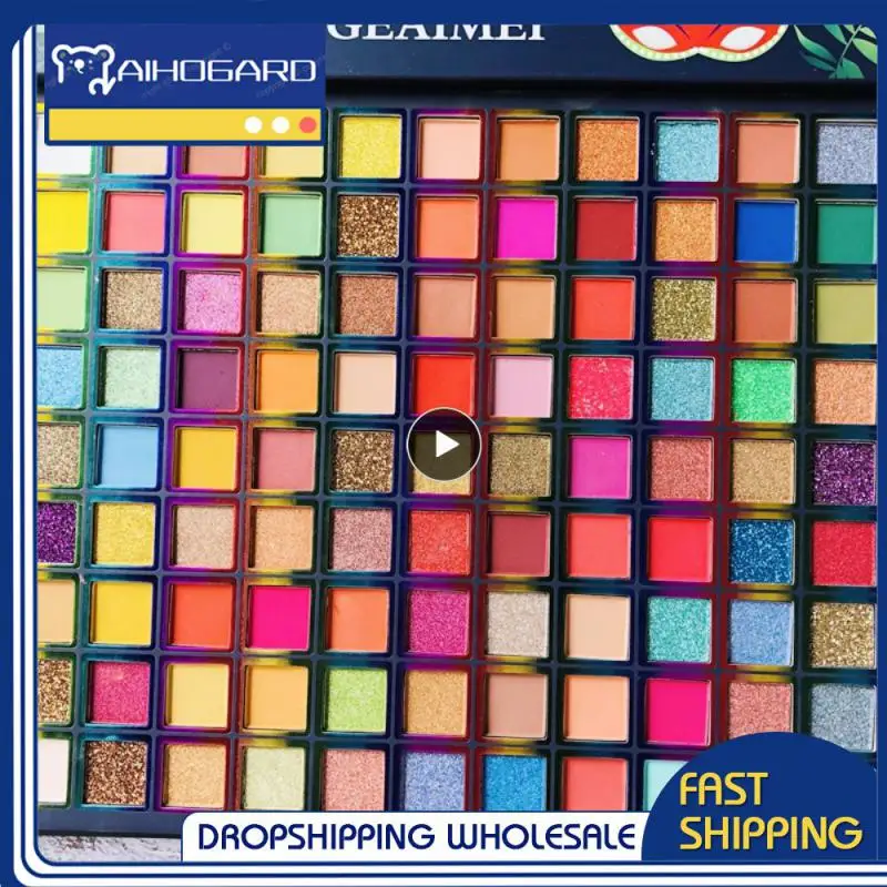 

99 Colors Eye Makeup Powder Carnival Eyeshadow Palette Neon Pigment Matte Glitter High-gloss Pearlescent Waterproof Тени