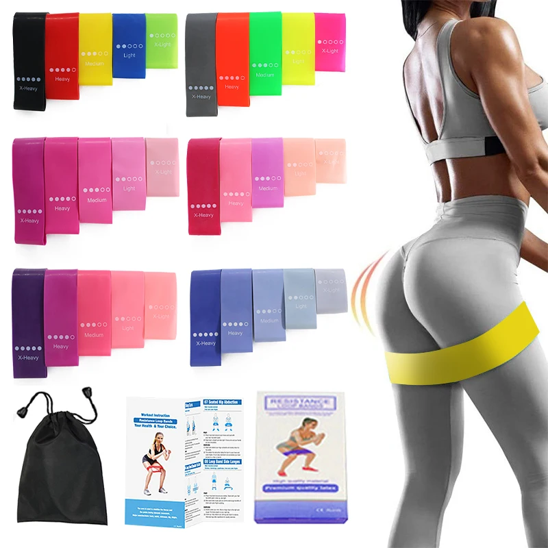 

Unisex Latex Resistance Bands Fitness Set Rubber Loop Bands Workout Bands Gym Sports Yoga exercise Elastic booty Band