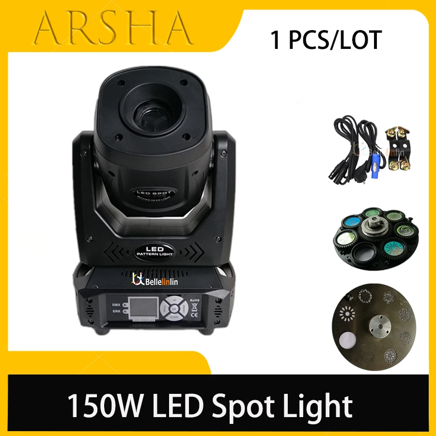 

1 PCS High Quality 150W Led Moving Head Spot Light For Christmas Decoration Gobo Led Stage Lighting Effect