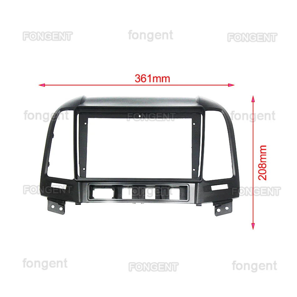 Установочный набор для монтажа автомагнитолы 2 Din 9 дюймов на панель приборов для HYUNDAI Santa Fe IX45 2006~2012 из пластика с рамкой и кабелем.