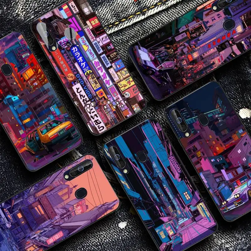 

Japanese Aesthetic Night City Tokyo Phone Case For Samsung A 10 11 12 13 20 21 22 30 31 32 40 51 52 53 70 71 72 73 91 13 shell