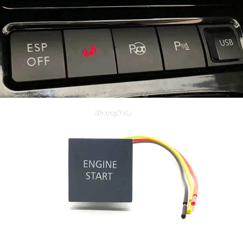 

1 PC Red Light Car Engine start button Switch For VW Golf 6 Golf Jetta MK6 Caddy EOS Scirocco Touran 2009 - 2011