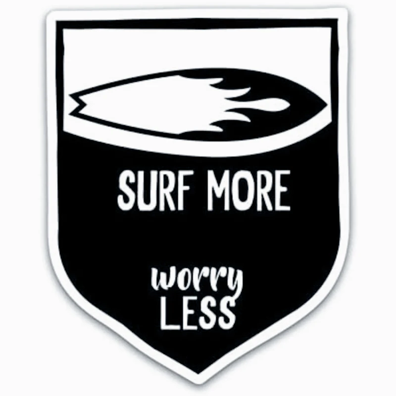 

Виниловая наклейка Surf More, Worry Less - Автомобиль Грузовик Ван SUV Окно Стена Чашка Ноутбук 13 см ПВХ KK