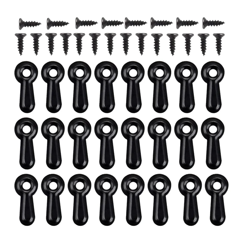 900 Picture Turn Button Fasteners Photo Frame Hardware And 900 Screws For Craft, Hanging, Drawing, Black