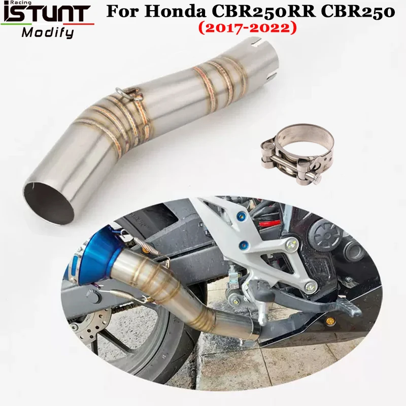 Слипоны для Honda CBR250 CBR250RR 2017 2018 2019-2022 системы выхлопных газов мотоцикла среднее