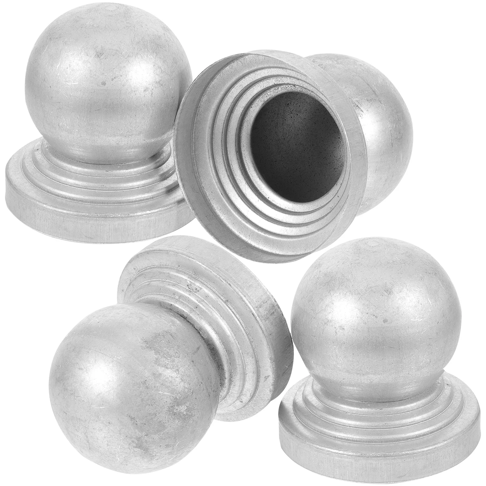 

4pcs Fence Post Caps Ball Shaped Post Caps Metal Fence Caps Fence Protector for Yard Garden