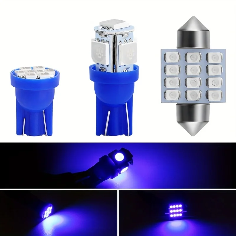 12PCSLOT Car LED Lights Kit For Auto Interior Dome Light License Plate Replacement Light Kit 5SMD12SMD8SMD LED Bulbs (art.: 3920db41cfa72) - 3920db41cfa72