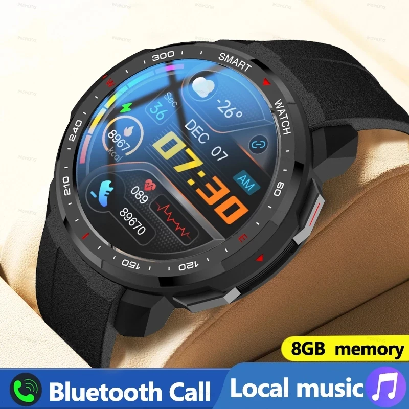 

2022 New Sport Smart Watch Men Bluetooth Call Local Music 8G Memory Fitness Tracker Men SmartWatch For Android Samsung Apple ios